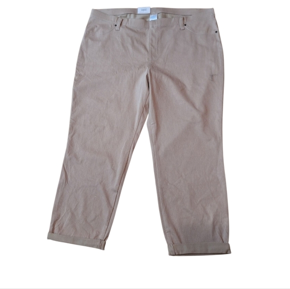 Time and Tru Pants - Time and True TT Jegging Brownstone Capri Pants Ladies XXL 20 NWT Minimalist